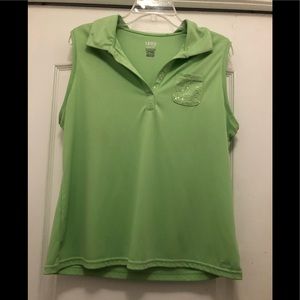 Izod lime green sleeveless golf/sport top